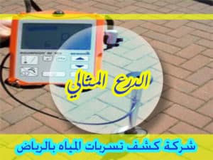 شركة كشف تسربات المياه بالرياض